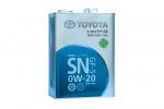 Моторное масло  TOYOTA SAE 0W-20 SN, 4L, Japan - 0888010505